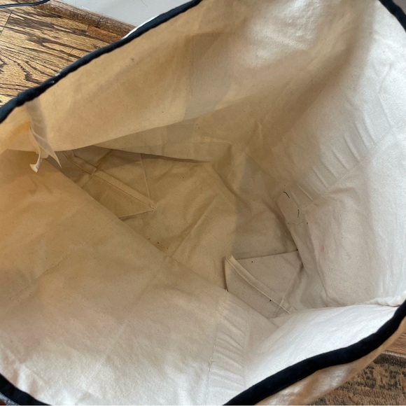 Canvas Tote Bag with Black Trim - Picture 5 of 5